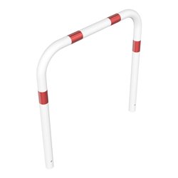 Schake Abweisebügel aus Stahlrohr Ø 60 x 2,5 mm Breite: 1000 mm, Höhe: 1000 mm ohne Querholm, beschichtet, zum Einbetonieren