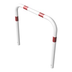 Schake Abweisebügel aus Stahlrohr Ø 60 x 2,5 mm Breite: 1000 mm, Höhe: 1000 mm ohne Querholm, beschichtet, zum Einbetonieren