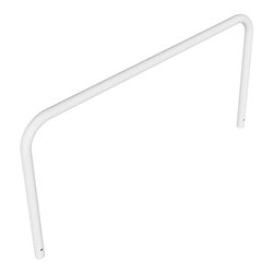 Schake Abweisebügel aus Stahlrohr Ø 60 x 2,5 mm Breite: 2000 mm, Höhe: 1000 mm ohne Querholm, zum Einbetonieren