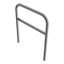 Schake Abweisebügel aus Stahlrohr Ø 60 x 2,5 mm Breite: 1000 mm, Höhe: 1200 mm + Querholm, zum Einbetonieren