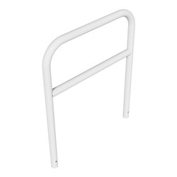 Schake Abweisebügel aus Stahlrohr Ø 60 x 2,5 mm Breite: 1000 mm, Höhe: 1200 mm + Querholm, zum Einbetonieren