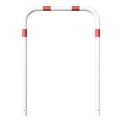 Schake Abweisebügel aus Stahlrohr Ø 60 x 2,5 mm Breite: 1000 mm, Höhe: 1400 mm ohne Querholm, beschichtet, zum Einbetonieren