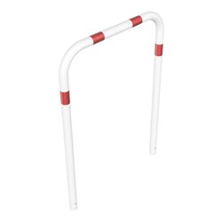 Schake Abweisebügel aus Stahlrohr Ø 60 x 2,5 mm Breite: 1000 mm, Höhe: 1400 mm ohne Querholm, beschichtet, zum Einbetonieren