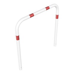 Schake Abweisebügel aus Stahlrohr Ø 60 x 2,5 mm Breite: 1200 mm, Höhe: 1200 mm ohne Querholm, beschichtet, zum Einbetonieren