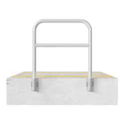 Schake Abweisebügel aus Stahlrohr Ø60mm Breite: 700mm, Höhe: 1200 mm + Querholm, für Wandmontage, inkl. 2 Bodenhülsen 460.15W