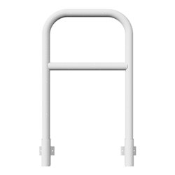 Schake Abweisebügel aus Stahlrohr Ø60mm Breite: 700mm, Höhe: 1200 mm + Querholm, für Wandmontage, inkl. 2 Bodenhülsen 460.15W