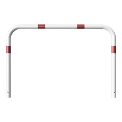 Schake Abweisebügel aus Stahlrohr Ø 60 x 2,5 mm Breite: 1500 mm, Höhe: 1000 mm ohne Querholm, beschichtet, zum Einbetonieren