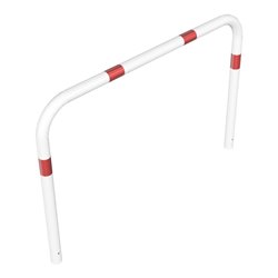 Schake Abweisebügel aus Stahlrohr Ø 60 x 2,5 mm Breite: 1500 mm, Höhe: 1000 mm ohne Querholm, beschichtet, zum Einbetonieren