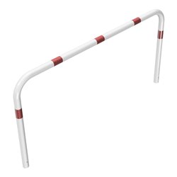 Schake Abweisebügel aus Stahlrohr Ø 60 x 2,5 mm Breite: 2000 mm, Höhe: 1000 mm ohne Querholm, beschichtet, zum Einbetonieren