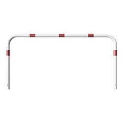 Schake Abweisebügel aus Stahlrohr Ø 60 x 2,5 mm Breite: 2000 mm, Höhe: 1000 mm ohne Querholm, beschichtet, zum Einbetonieren