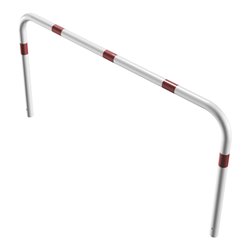 Schake Abweisebügel aus Stahlrohr Ø 60 x 2,5 mm Breite: 2000 mm, Höhe: 1000 mm ohne Querholm, beschichtet, zum Einbetonieren