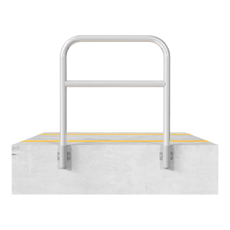 Schake Abweisebügel aus Stahlrohr Ø60mm Breite: 1000mm, Höhe: 1200 mm + Querholm, für Wandmontage, inkl. 2 Bodenhülsen 460.15W