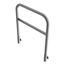 Schake Abweisebügel aus Stahlrohr Ø60mm Breite: 1000mm, Höhe: 1200 mm + Querholm, für Wandmontage, inkl. 2 Bodenhülsen 460.15W