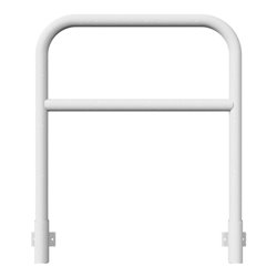 Schake Abweisebügel aus Stahlrohr Ø60mm Breite: 1000mm, Höhe: 1200 mm + Querholm, für Wandmontage, inkl. 2 Bodenhülsen 460.15W