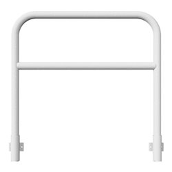 Schake Abweisebügel aus Stahlrohr Ø60mm Breite: 1200mm, Höhe: 1200 mm + Querholm, für Wandmontage, inkl. 2 Bodenhülsen 460.15W