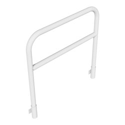 Schake Abweisebügel aus Stahlrohr Ø60mm Breite: 1200mm, Höhe: 1200 mm + Querholm, für Wandmontage, inkl. 2 Bodenhülsen 460.15W