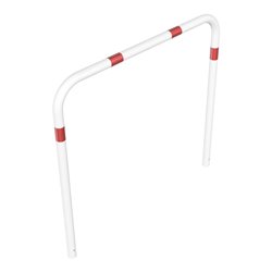 Schake Abweisebügel aus Stahlrohr Ø 60 x 2,5 mm Breite: 1500 mm, Höhe: 1400 mm ohne Querholm, beschichtet, zum Einbetonieren