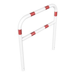 Schake Abweisebügel aus Stahlrohr Ø 60 x 2,5 mm Breite: 1000 mm, Höhe: 1200 mm + Querholm, beschichtet, zum Einbetonieren