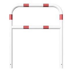 Schake Abweisebügel aus Stahlrohr Ø 60 x 2,5 mm Breite: 1000 mm, Höhe: 1200 mm + Querholm, beschichtet, zum Einbetonieren