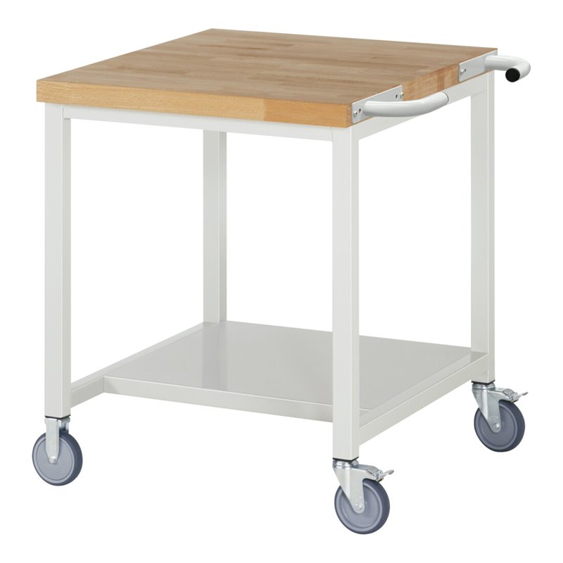 Rau Werkbank mit absenkbarem Fahrgestell 8181 880 mm Buche-Massiv-Platte 700 mm