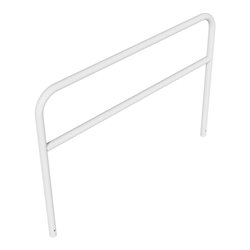 Schake Abweisebügel aus Stahlrohr Ø 60 x 2,5 mm Breite: 2000 mm, Höhe: 1400 mm + Querholm, zum Einbetonieren