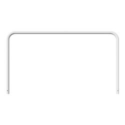 Schake Abweisebügel aus Stahlrohr Ø 60 x 2,5 mm Breite: 2500 mm, Höhe: 1400 mm ohne Querholm, zum Einbetonieren