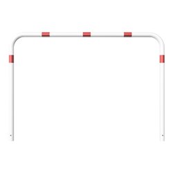 Schake Abweisebügel aus Stahlrohr Ø 60 x 2,5 mm Breite: 2000 mm, Höhe: 1400 mm ohne Querholm, beschichtet, zum Einbetonieren