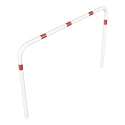 Schake Abweisebügel aus Stahlrohr Ø 60 x 2,5 mm Breite: 2000 mm, Höhe: 1400 mm ohne Querholm, beschichtet, zum Einbetonieren