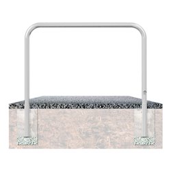 Schake Abweisebügel Ø 60mm, Breite 1000 mm, Höhe Überflur 1000 mm, ohne Querholm, herausnehmbar + Dreikantverschluß incl. Bodenh