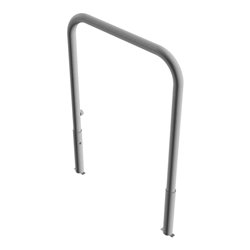 Schake Abweisebügel Ø 60mm, Breite 1000 mm, Höhe Überflur 1000 mm, ohne Querholm, herausnehmbar + Dreikantverschluß incl. Bodenh