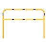 Schake Abweisebügel aus Stahlrohr Ø60mm Breite: 2000mm, Höhe: 1400 mm + Querholm, beschichtet, gelb / schwarz