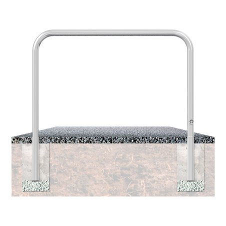 Schake Abweisebügel Ø 60mm, Breite 1500 mm, Höhe Überflur 1000 mm, ohne Querholm, herausnehmbar + Dreikantverschluß incl. Bodenh