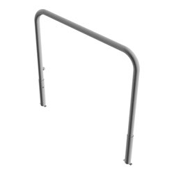 Schake Abweisebügel Ø 60mm, Breite 1500 mm, Höhe Überflur 1000 mm, ohne Querholm, herausnehmbar + Dreikantverschluß incl. Bodenh