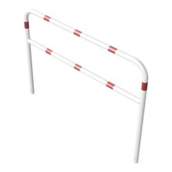 Schake Abweisebügel aus Stahlrohr Ø 60 x 2,5 mm Breite: 2000 mm, Höhe: 1400 mm + Querholm, beschichtet, zum Einbetonieren