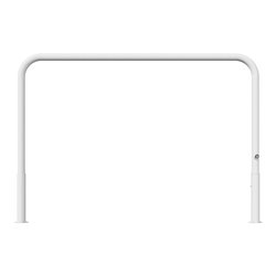 Schake Abweisebügel Ø 60mm, Breite 2000 mm, Höhe Überflur 1000 mm, ohne Querholm, herausnehmbar + Dreikantverschluß incl. Bodenh