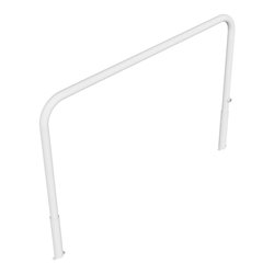 Schake Abweisebügel Ø 60mm, Breite 2000 mm, Höhe Überflur 1000 mm, ohne Querholm, herausnehmbar + Dreikantverschluß incl. Bodenh