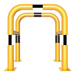 Schake Säulenschutz bestehend aus 2 Steckbaren Rohrbügeln Ø60mm + angeschweißte Stutzen Ø48mm zum ineinanderstecken, Breite: 600