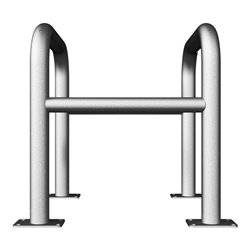 Schake Säulenschutz bestehend aus 2 Steckbaren Rohrbügeln Ø60mm + angeschweißte Stutzen Ø48mm zum ineinanderstecken, Breite: 600