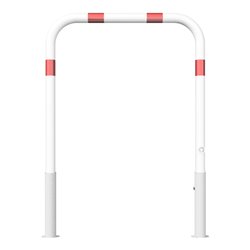 Schake Abweisebügel Ø 60mm, Breite 1000 mm, Höhe Überflur 1000 mm, ohne Querholm, herausnehmbar + Dreikantverschluß incl. Bodenh