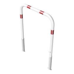 Schake Abweisebügel Ø 60mm, Breite 1000 mm, Höhe Überflur 1000 mm, ohne Querholm, herausnehmbar + Dreikantverschluß incl. Bodenh