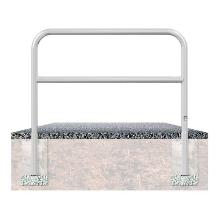 Schake Abweisebügel Ø 60mm, Breite 1500 mm, Höhe Überflur 1000 mm, herausnehmbar + Dreikantverschluß + Querholm + Bodenhülsen