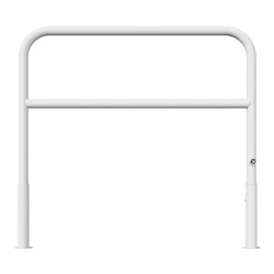 Schake Abweisebügel Ø 60mm, Breite 1500 mm, Höhe Überflur 1000 mm, herausnehmbar + Dreikantverschluß + Querholm + Bodenhülsen