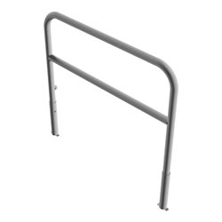 Schake Abweisebügel Ø 60mm, Breite 1500 mm, Höhe Überflur 1000 mm, herausnehmbar + Dreikantverschluß + Querholm + Bodenhülsen