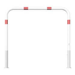 Schake Abweisebügel Ø 60mm, Breite 1500 mm, Höhe Überflur 1000 mm, ohne Querholm, herausnehmbar + Dreikantverschluß incl. Bodenh