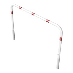 Schake Abweisebügel Ø 60mm, Breite 2000 mm, Höhe Überflur 1000 mm, ohne Querholm, herausnehmbar + Dreikantverschluß incl. Bodenh