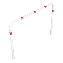 Schake Abweisebügel Ø 60mm, Breite 2000 mm, Höhe Überflur 1000 mm, ohne Querholm, herausnehmbar + Dreikantverschluß incl. Bodenh