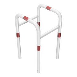 Schake Säulenschutz zum Einbetonieren, Breite: 600mm x: 600mm, Höhe Überflur: 650mm, weiss rot