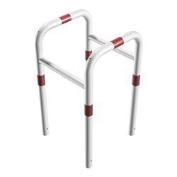 Schake Säulenschutz zum Einbetonieren, Breite: 600mm x: 600mm, Höhe Überflur: 650mm, weiss rot