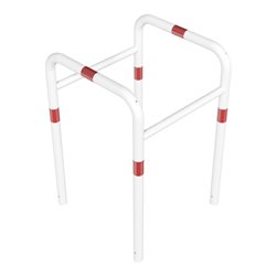 Schake Säulenschutz zum Einbetonieren, Breite: 800mm x: 800mm, Höhe Überflur: 800mm, weiss rot