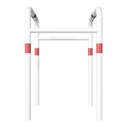 Schake Säulenschutz zum Einbetonieren, Breite: 800mm x: 800mm, Höhe Überflur: 800mm, weiss rot